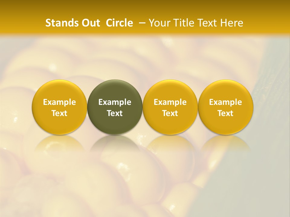 Closeup Vegetable Corn PowerPoint Template