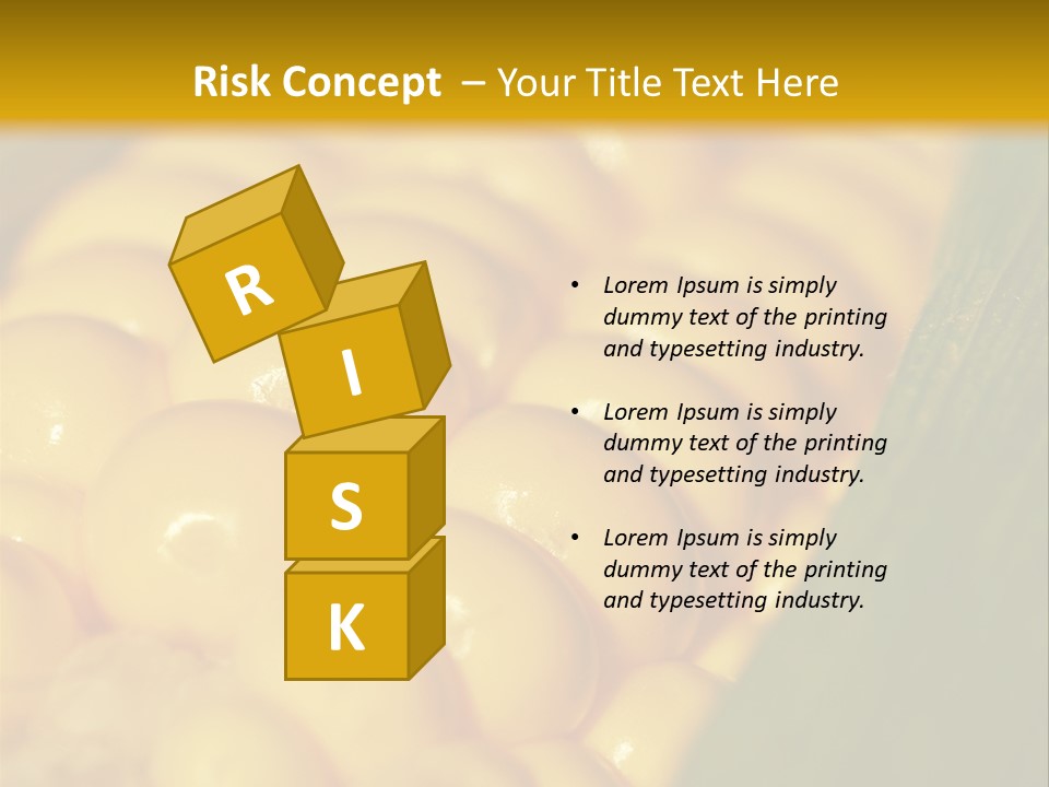 Closeup Vegetable Corn PowerPoint Template