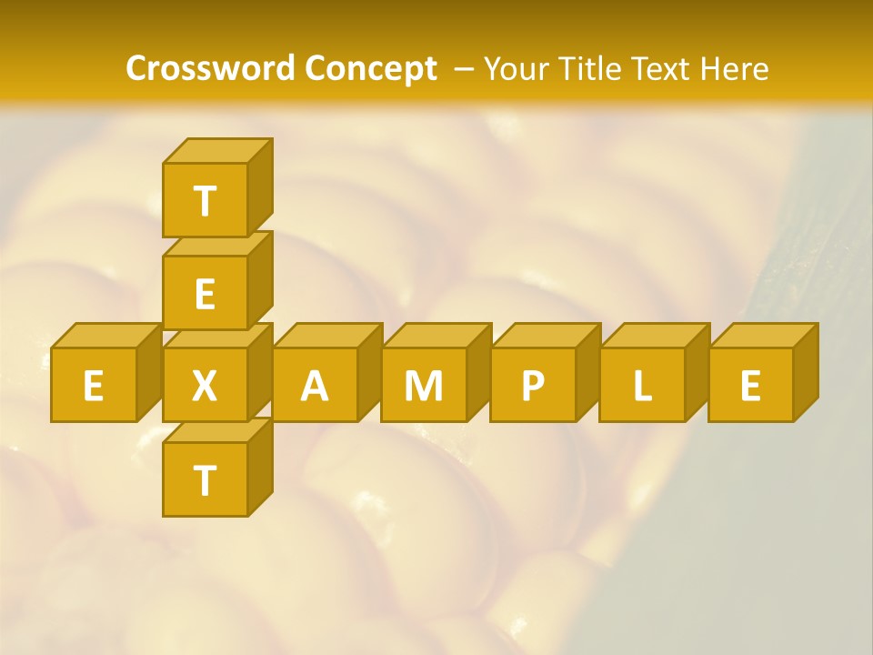 Closeup Vegetable Corn PowerPoint Template