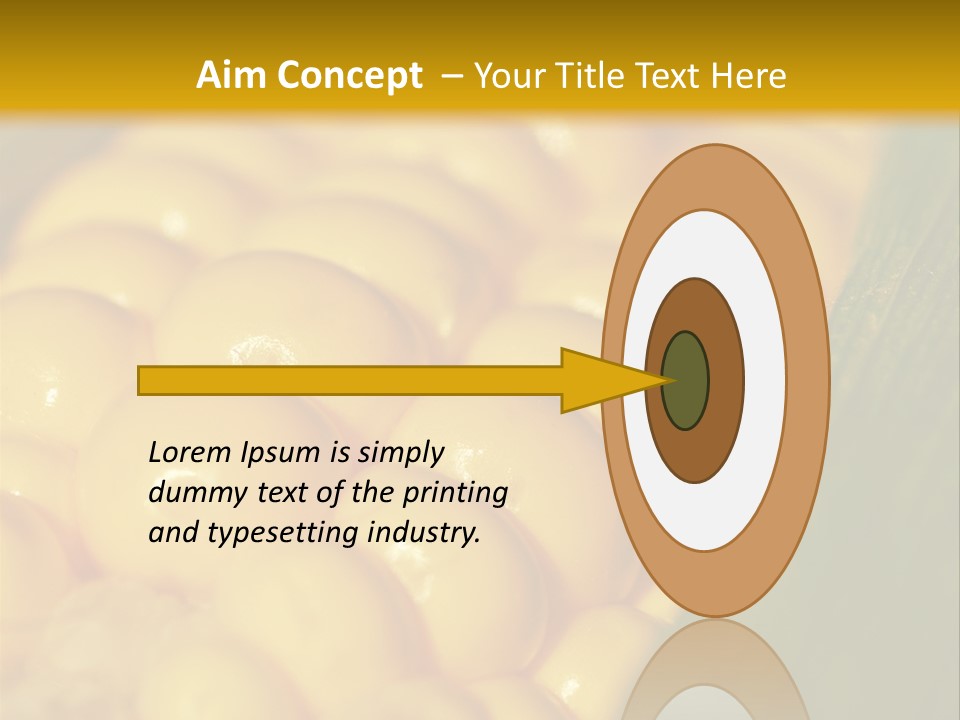 Closeup Vegetable Corn PowerPoint Template