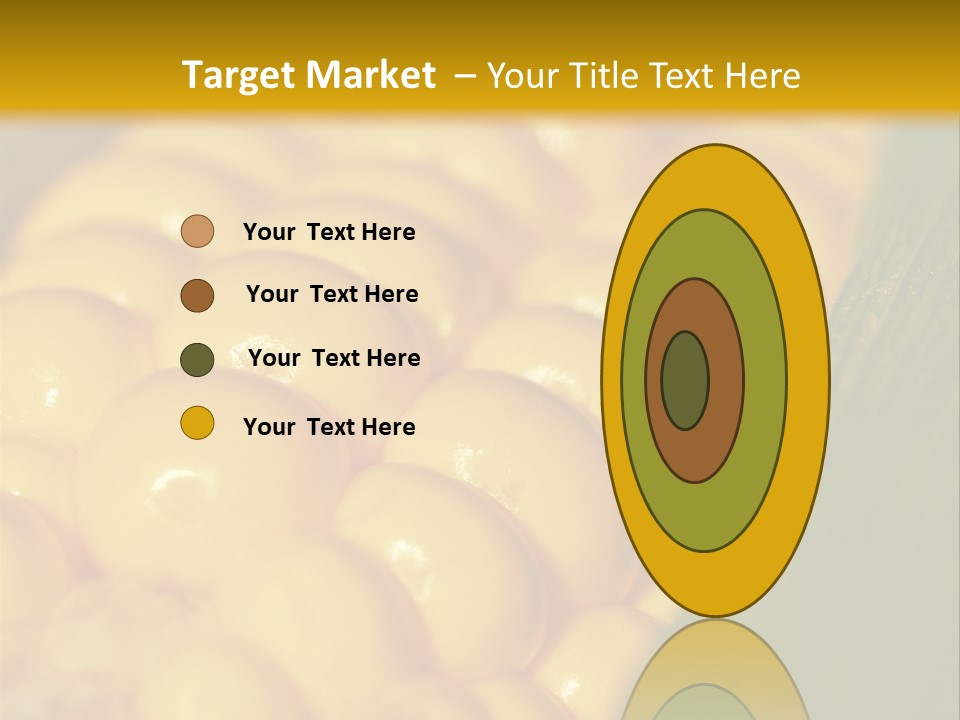 Closeup Vegetable Corn PowerPoint Template