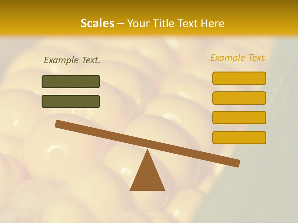 Closeup Vegetable Corn PowerPoint Template