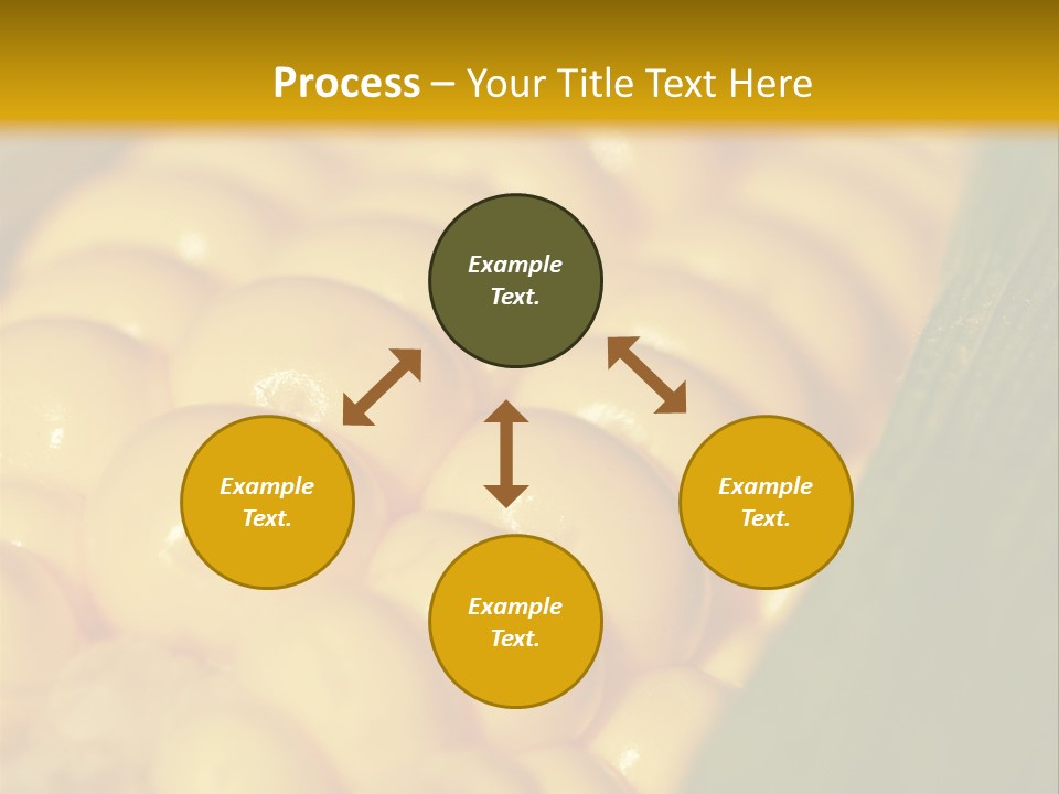 Closeup Vegetable Corn PowerPoint Template