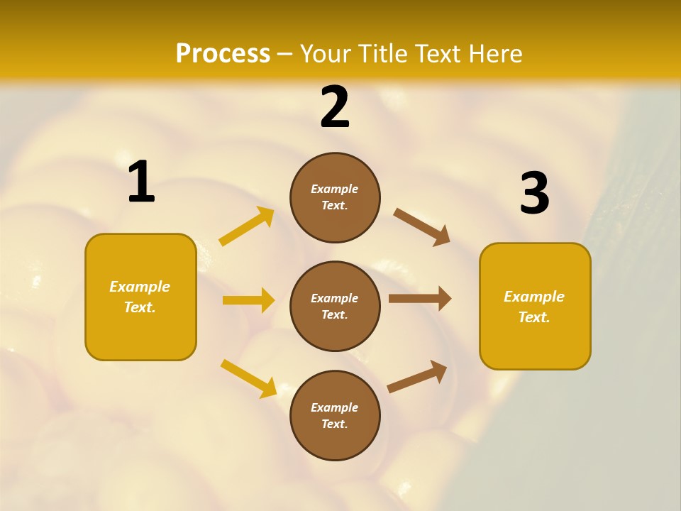 Closeup Vegetable Corn PowerPoint Template