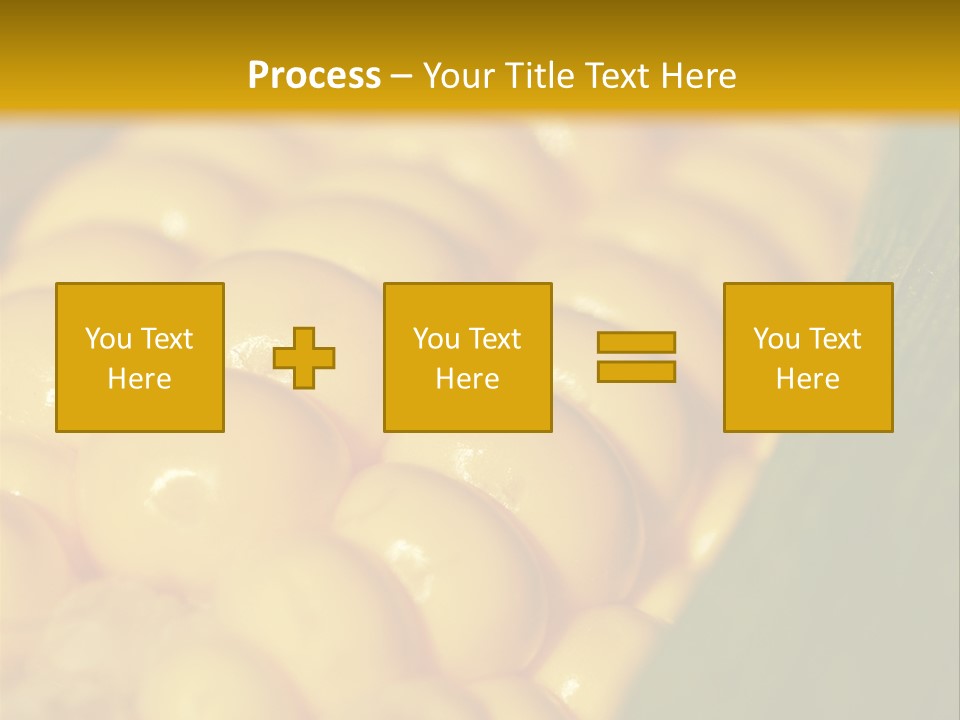 Closeup Vegetable Corn PowerPoint Template