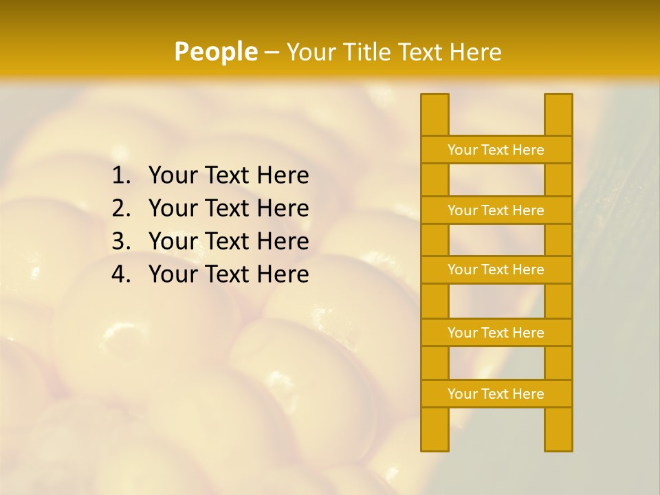 Closeup Vegetable Corn PowerPoint Template