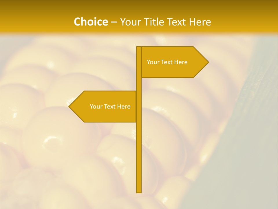 Closeup Vegetable Corn PowerPoint Template
