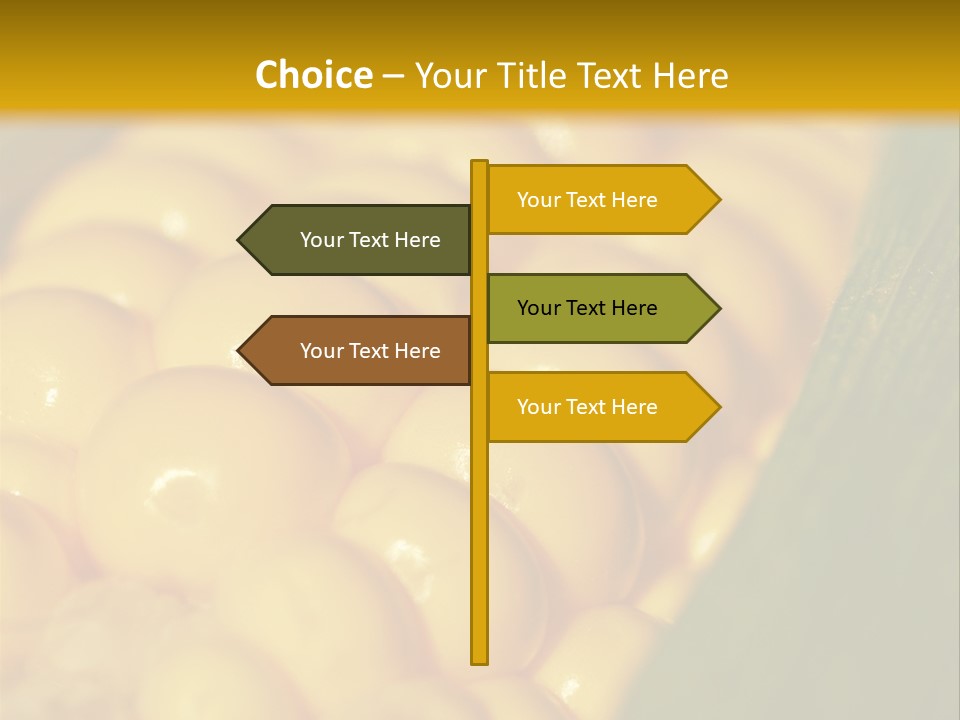 Closeup Vegetable Corn PowerPoint Template