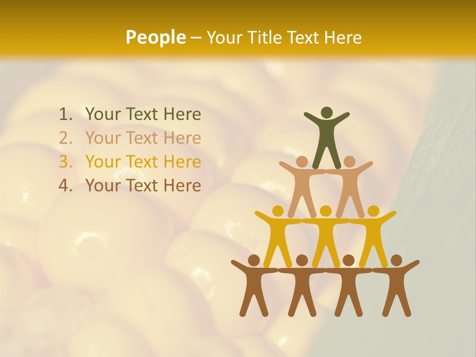 Closeup Vegetable Corn PowerPoint Template