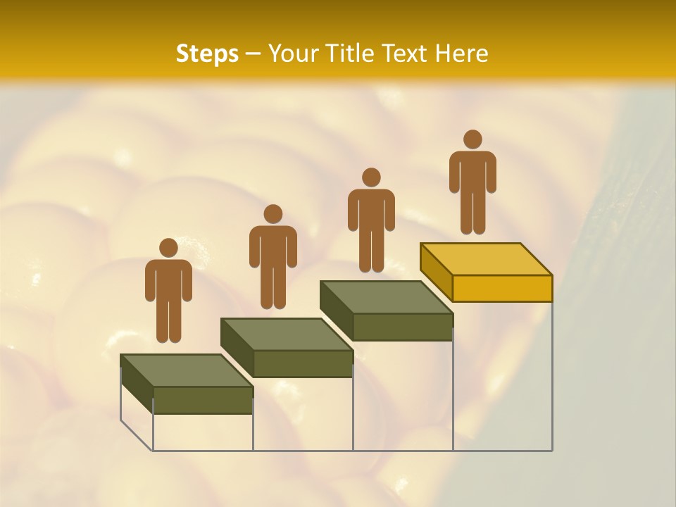 Closeup Vegetable Corn PowerPoint Template