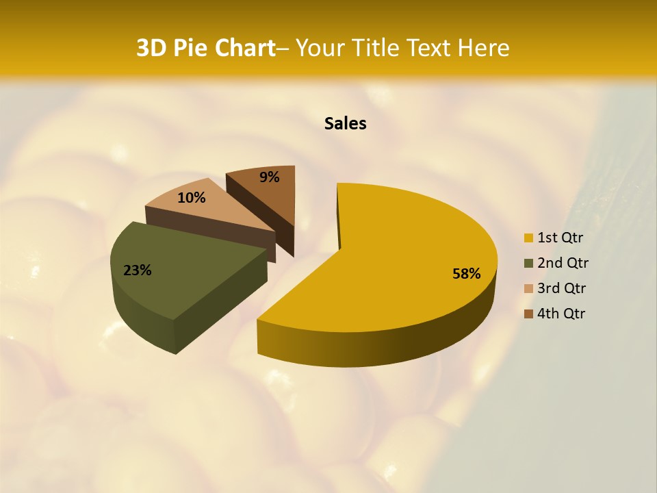 Closeup Vegetable Corn PowerPoint Template