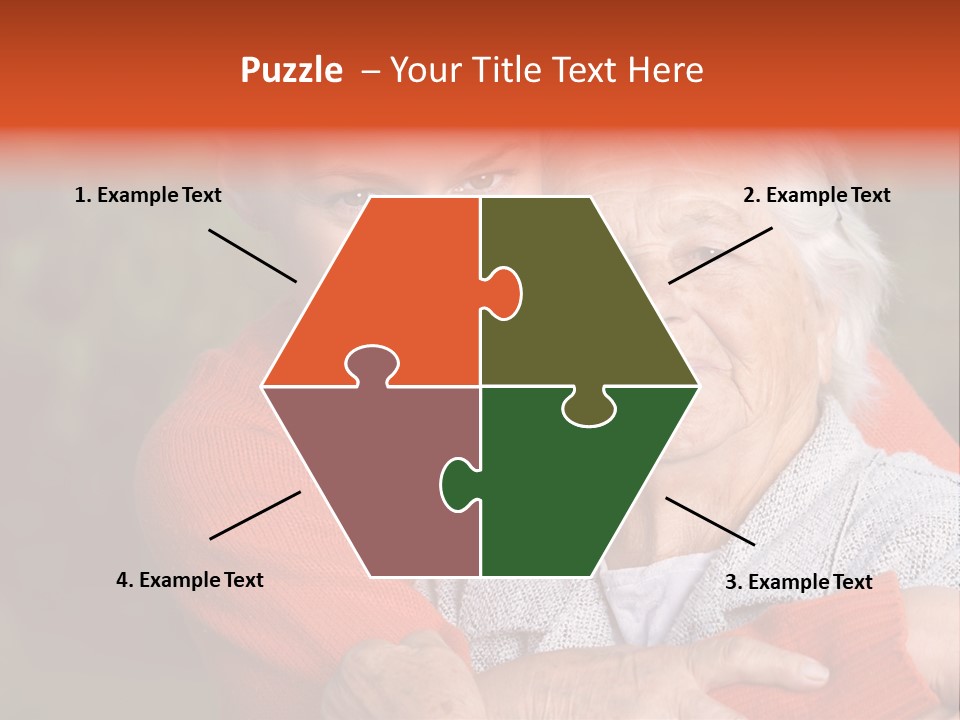 Smiling Retired Aged PowerPoint Template