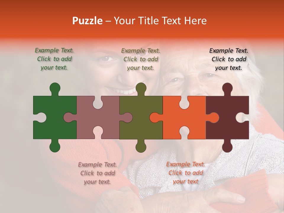 Smiling Retired Aged PowerPoint Template