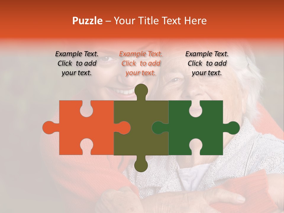 Smiling Retired Aged PowerPoint Template