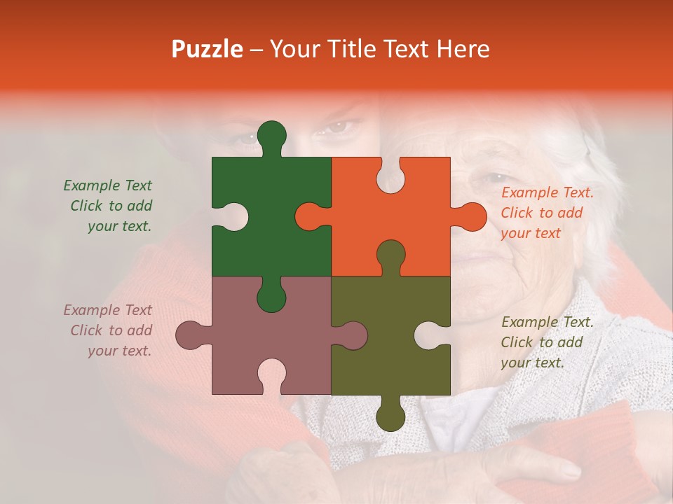 Smiling Retired Aged PowerPoint Template