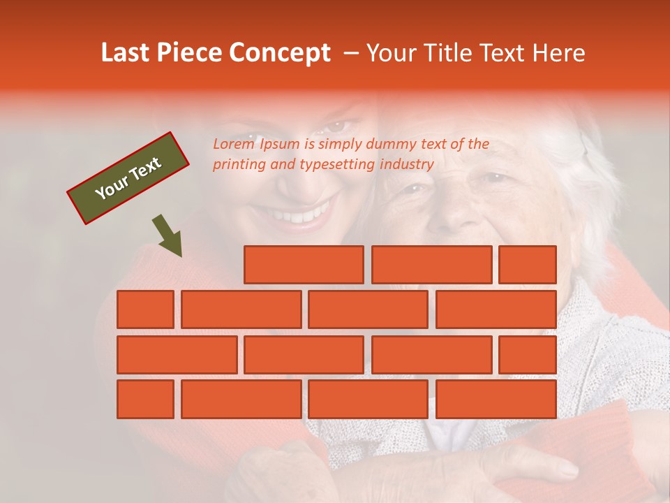 Smiling Retired Aged PowerPoint Template
