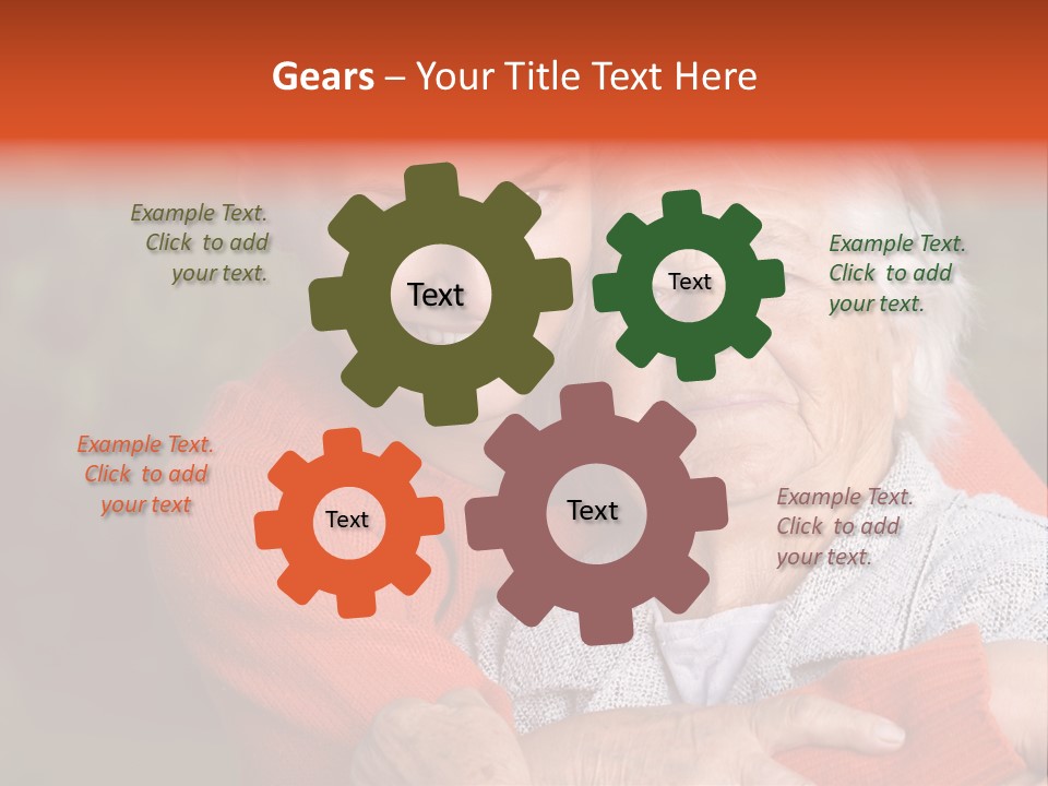 Smiling Retired Aged PowerPoint Template