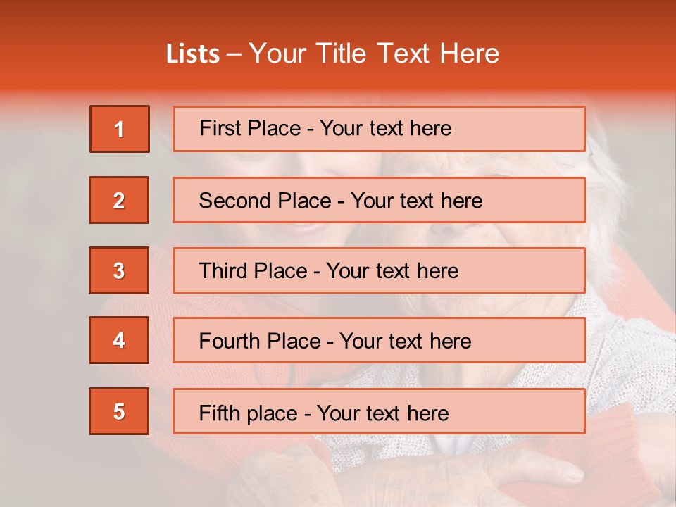 Smiling Retired Aged PowerPoint Template