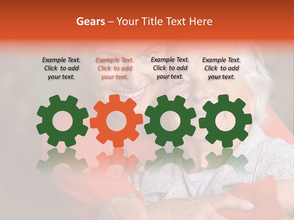 Smiling Retired Aged PowerPoint Template