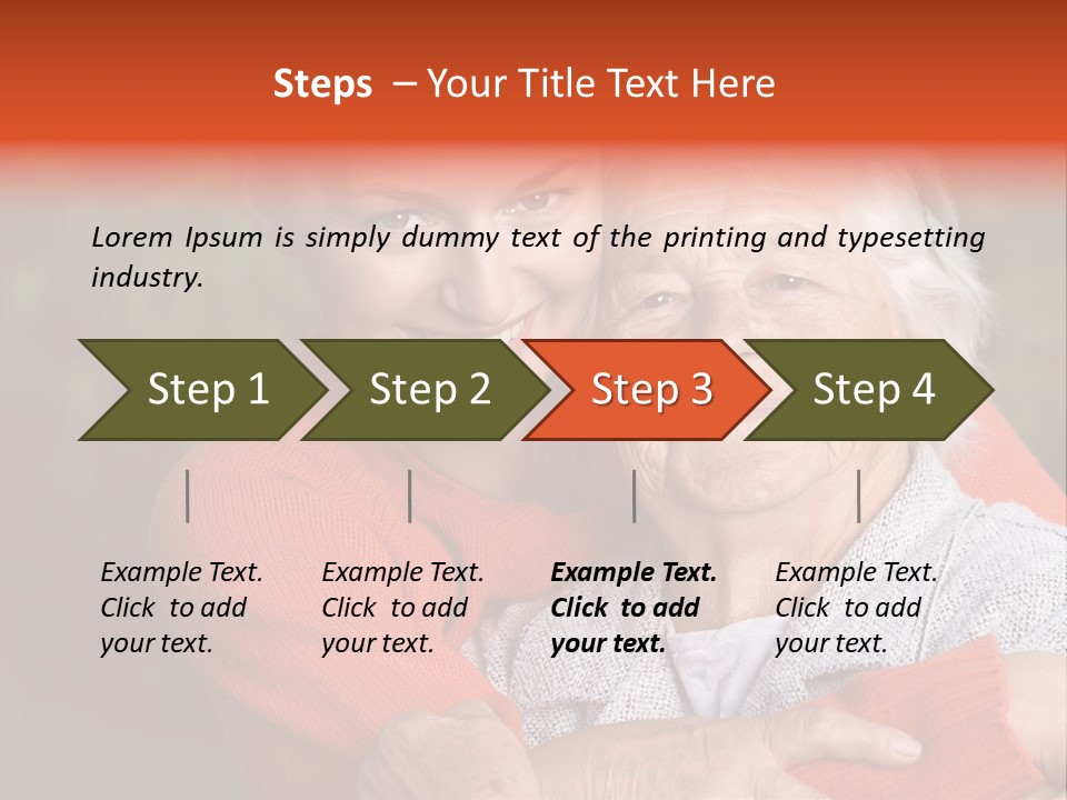 Smiling Retired Aged PowerPoint Template