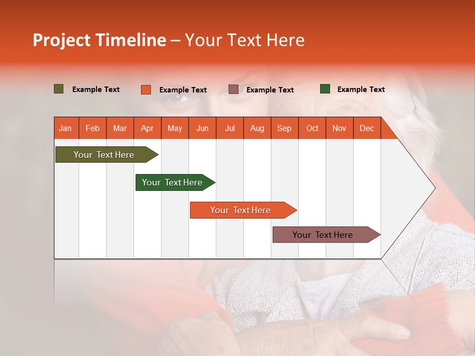 Smiling Retired Aged PowerPoint Template