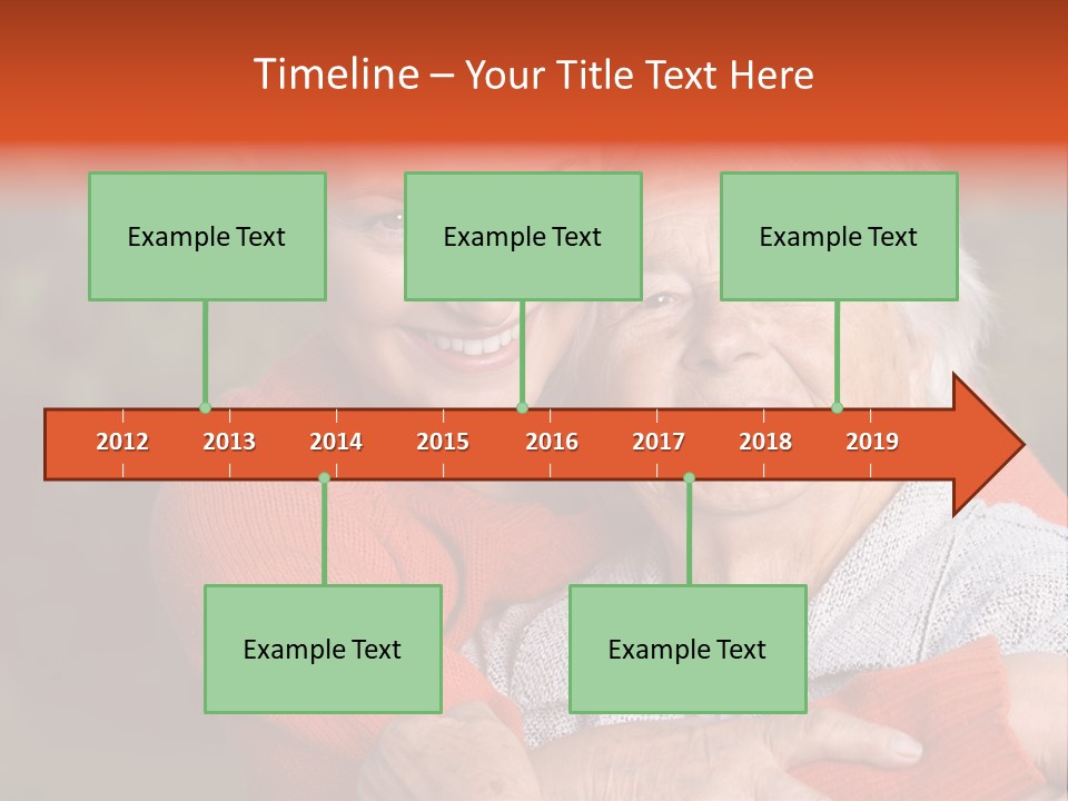 Smiling Retired Aged PowerPoint Template