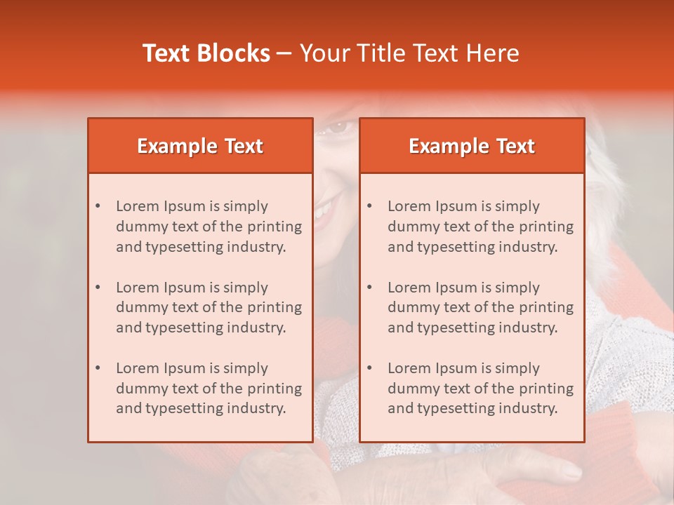 Smiling Retired Aged PowerPoint Template