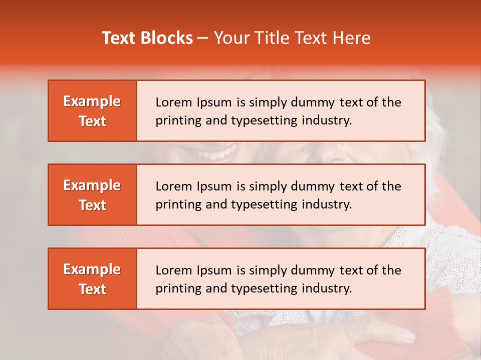 Smiling Retired Aged PowerPoint Template