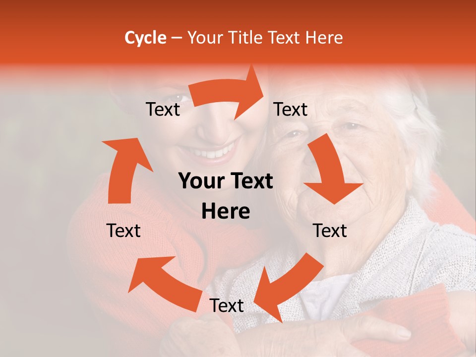 Smiling Retired Aged PowerPoint Template
