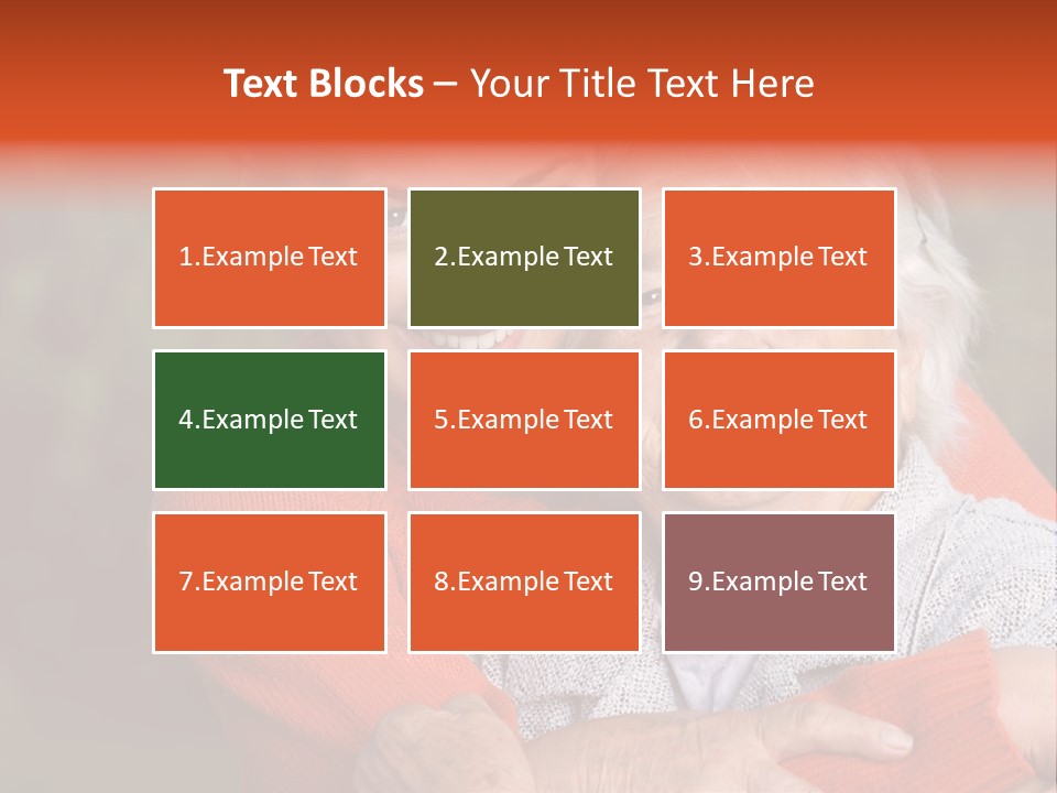 Smiling Retired Aged PowerPoint Template