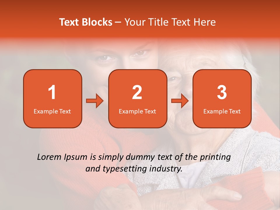 Smiling Retired Aged PowerPoint Template