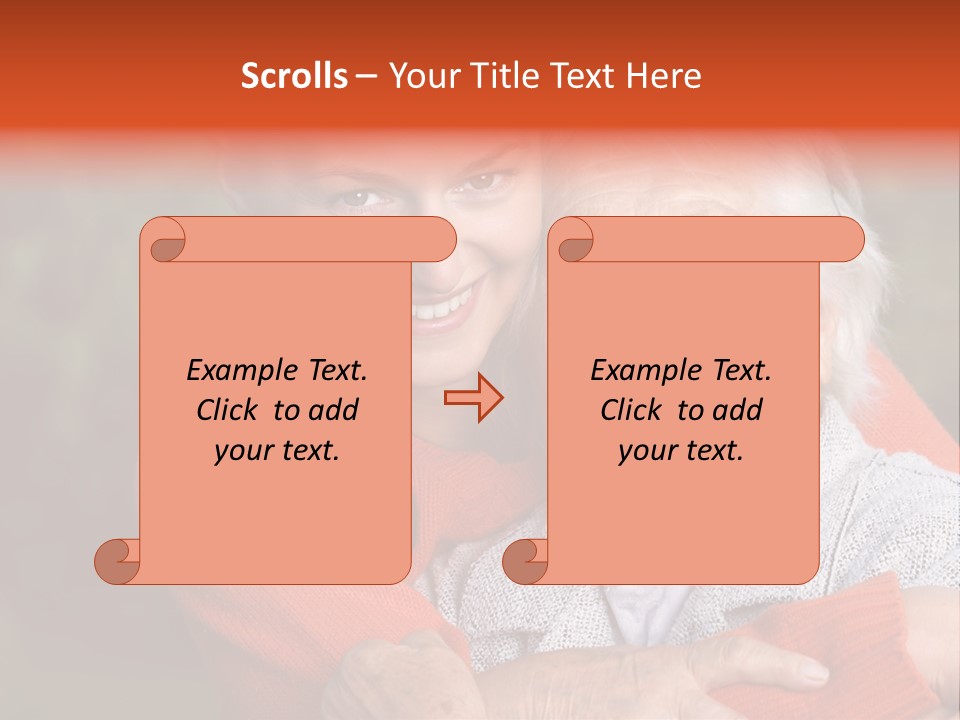 Smiling Retired Aged PowerPoint Template