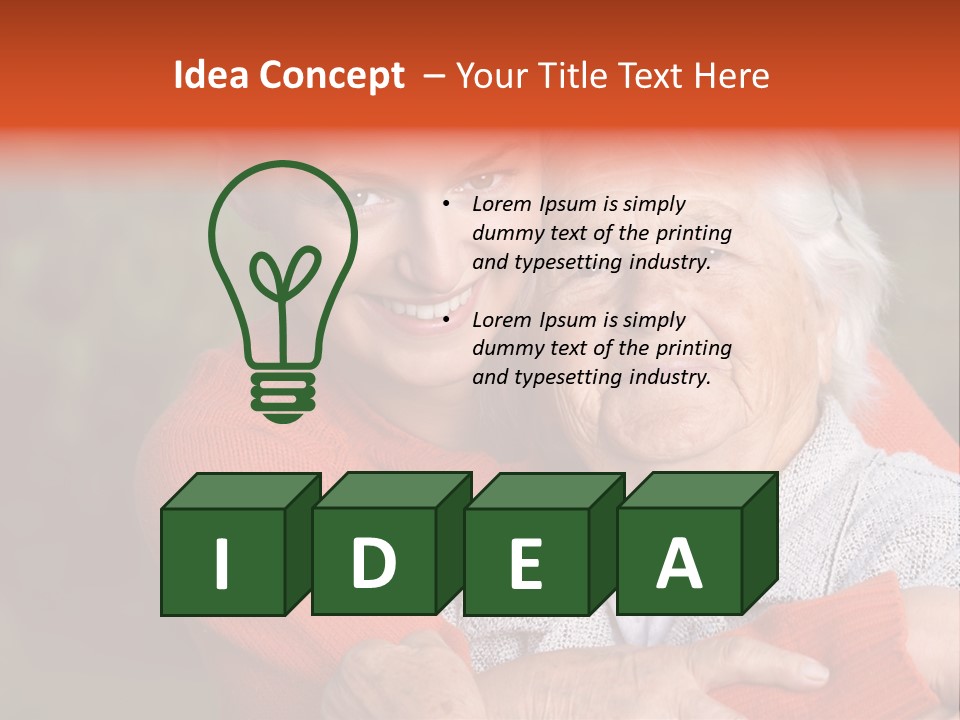 Smiling Retired Aged PowerPoint Template