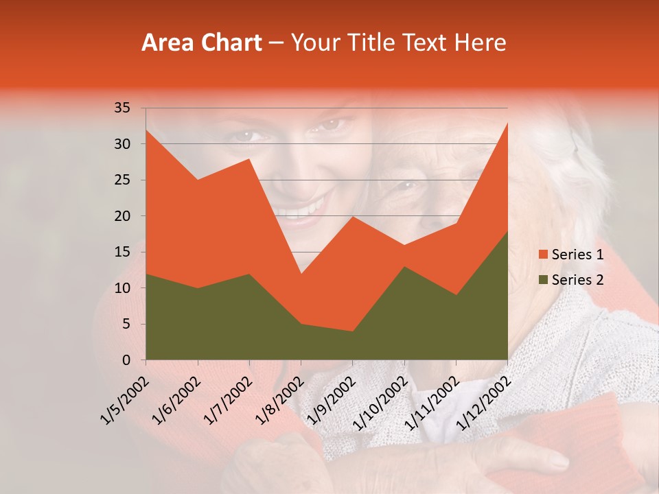 Smiling Retired Aged PowerPoint Template