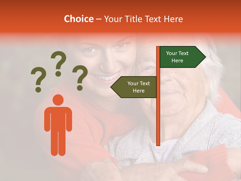 Smiling Retired Aged PowerPoint Template