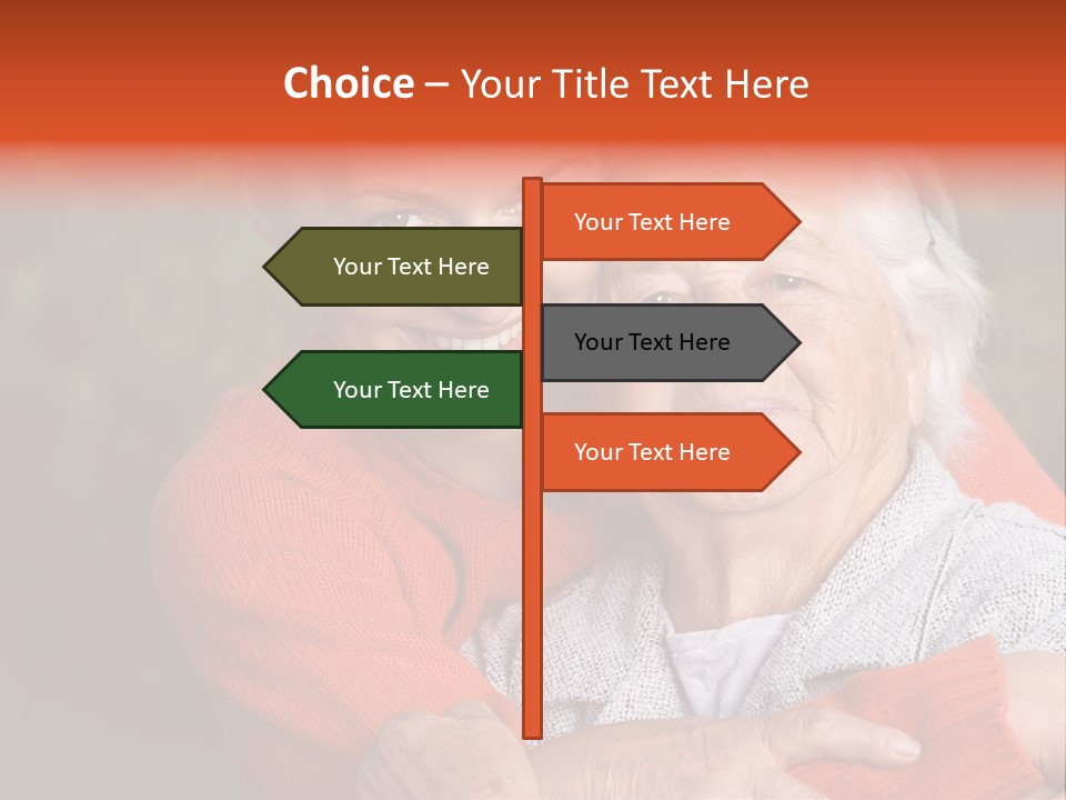 Smiling Retired Aged PowerPoint Template