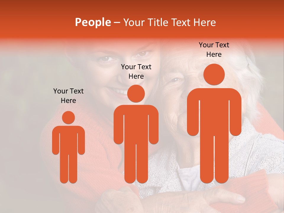 Smiling Retired Aged PowerPoint Template