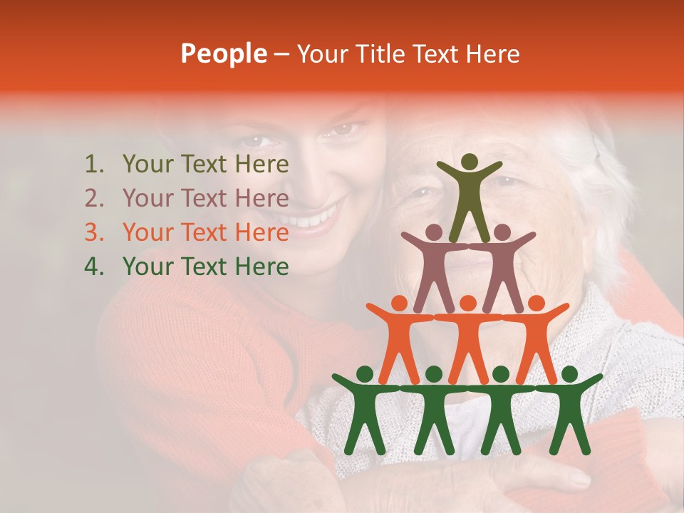 Smiling Retired Aged PowerPoint Template