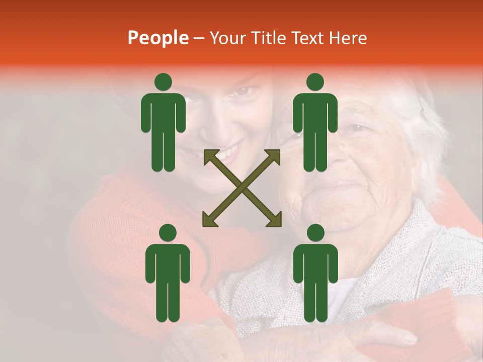Smiling Retired Aged PowerPoint Template