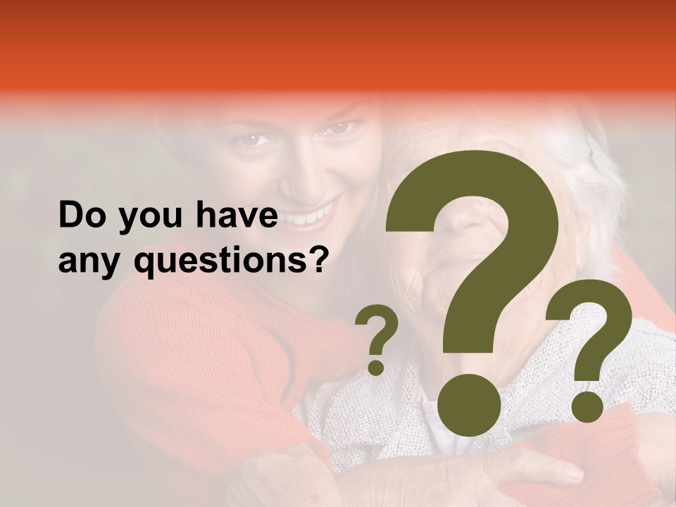 Smiling Retired Aged PowerPoint Template