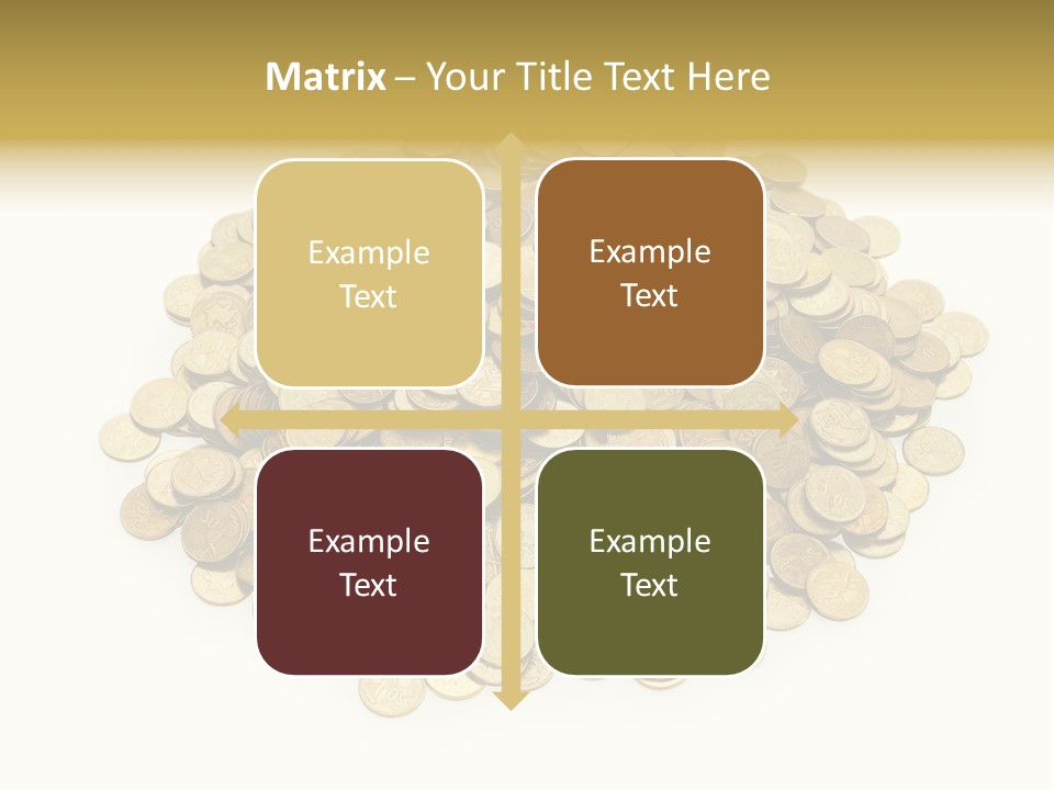 Earning Success Gold PowerPoint Template