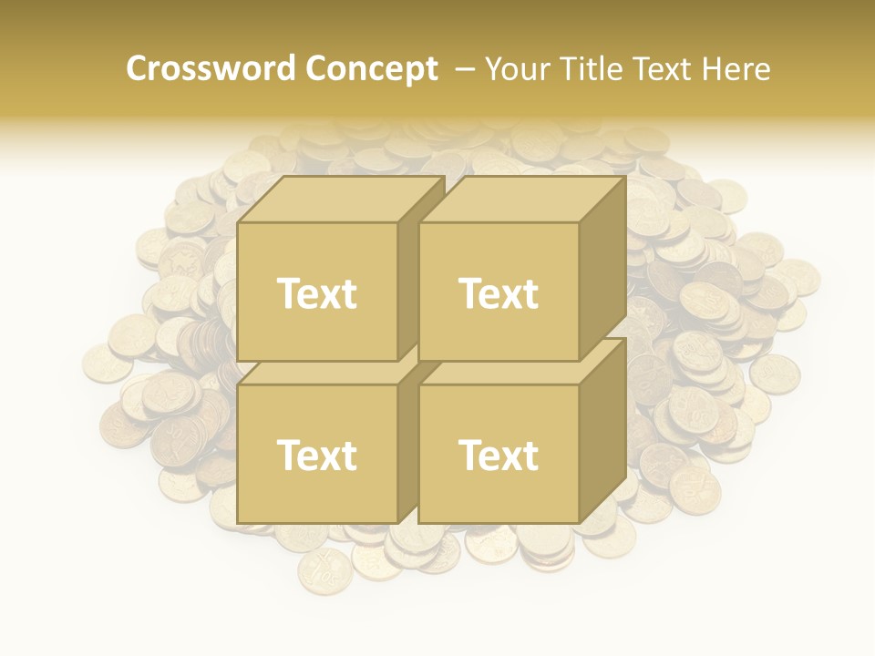 Earning Success Gold PowerPoint Template