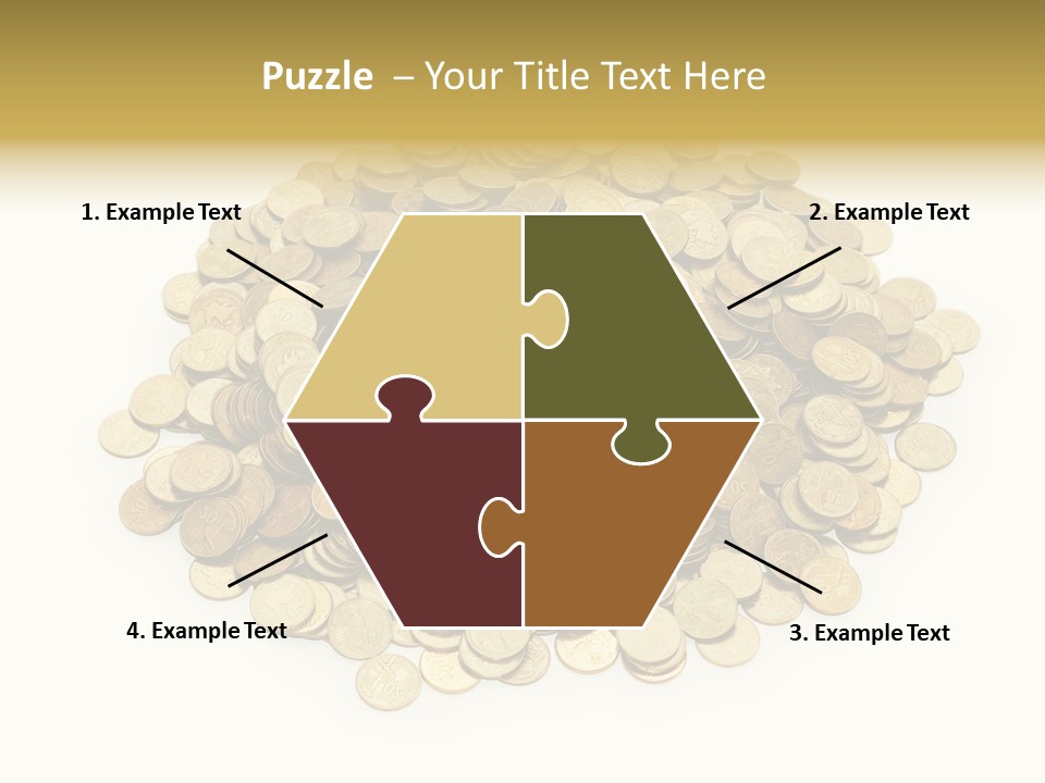 Earning Success Gold PowerPoint Template