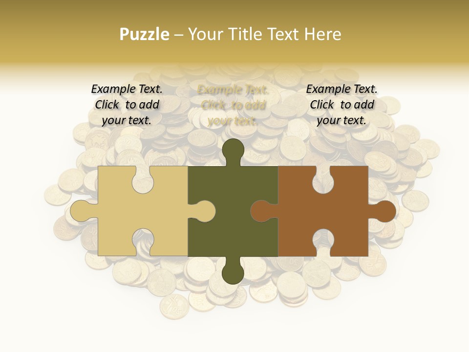 Earning Success Gold PowerPoint Template