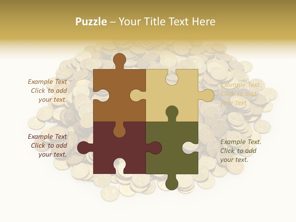 Earning Success Gold PowerPoint Template