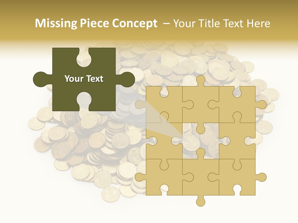 Earning Success Gold PowerPoint Template