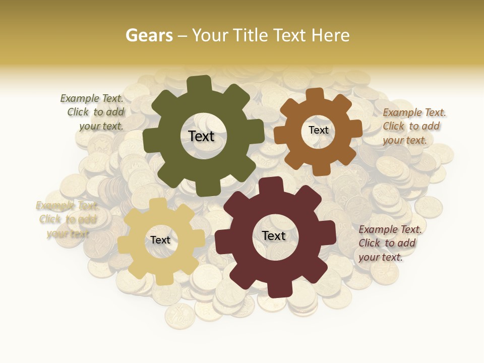 Earning Success Gold PowerPoint Template