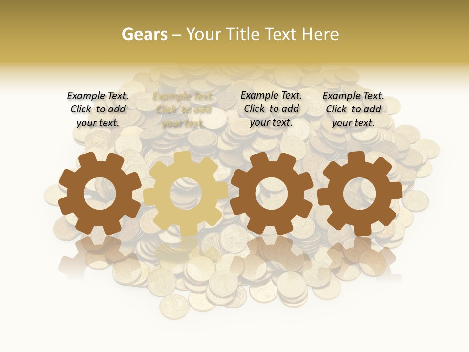 Earning Success Gold PowerPoint Template