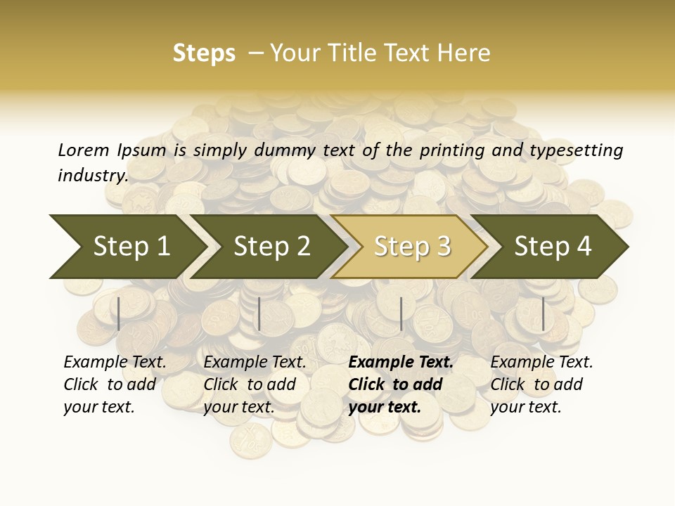 Earning Success Gold PowerPoint Template