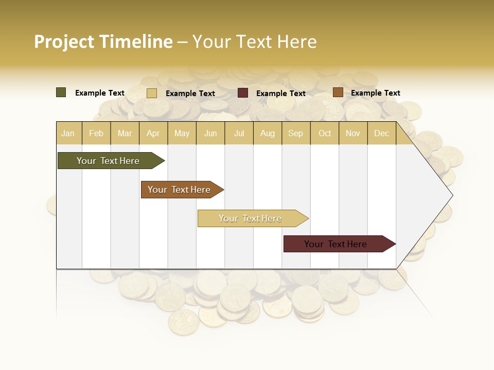 Earning Success Gold PowerPoint Template